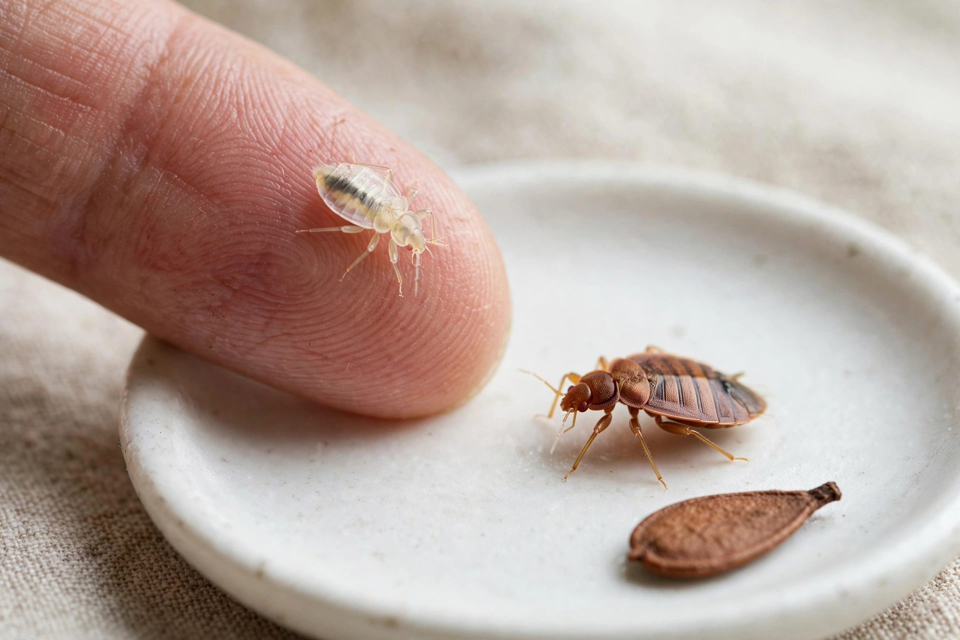 What do tiny bed bugs look like, and where do they bite?, surethingpc.com