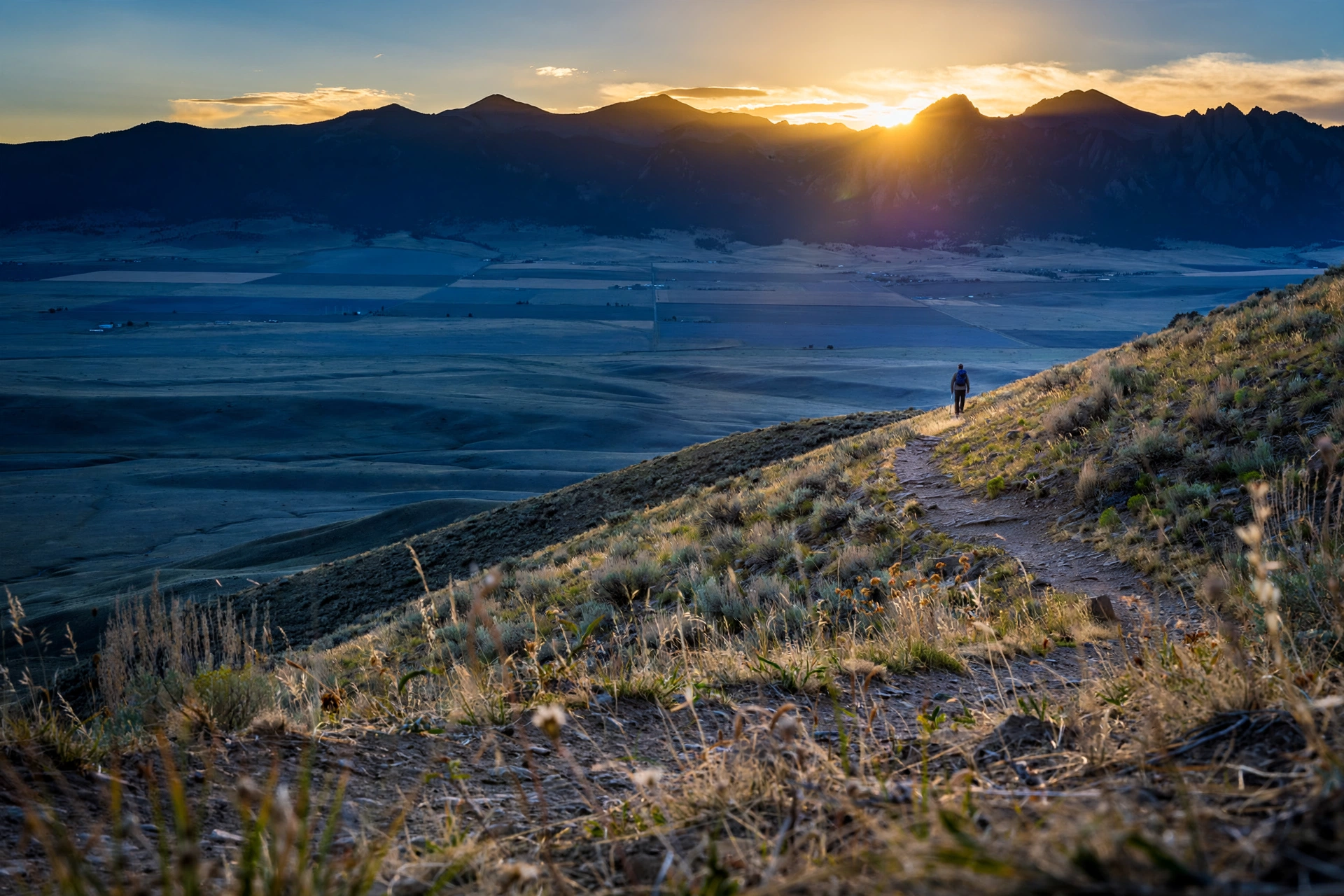 Why does the sun leave the foothills before the time on your phone?, White Buffalo Photo