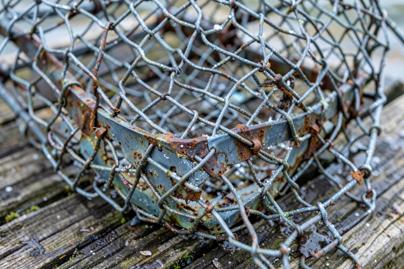 What Autumn Estuary Water Does to Low-Grade Trap Wire, Alltackle.com