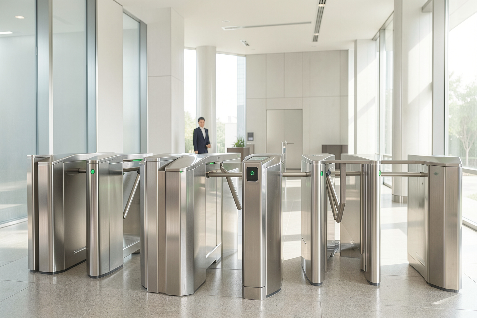 What architectural and physical hardware controls stop tailgating at access points?, Total 360 Security