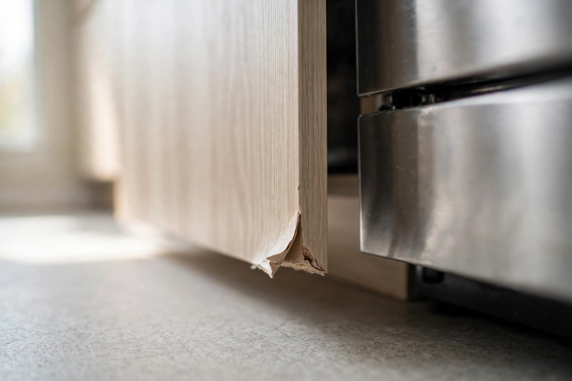 Why do veneer and thermofoil edges peel in a humid kitchen?, John's Quality Painting
