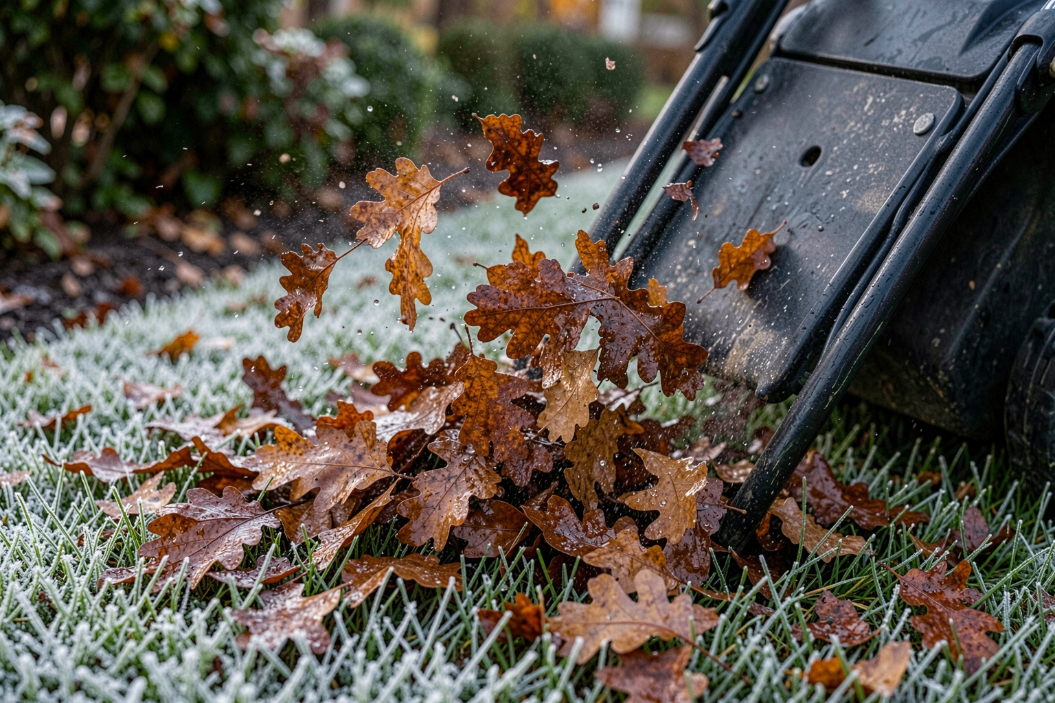 Step 1 Clear Matted Leaves to Prevent Prairie Snow Mold, Papa Bear & Sons