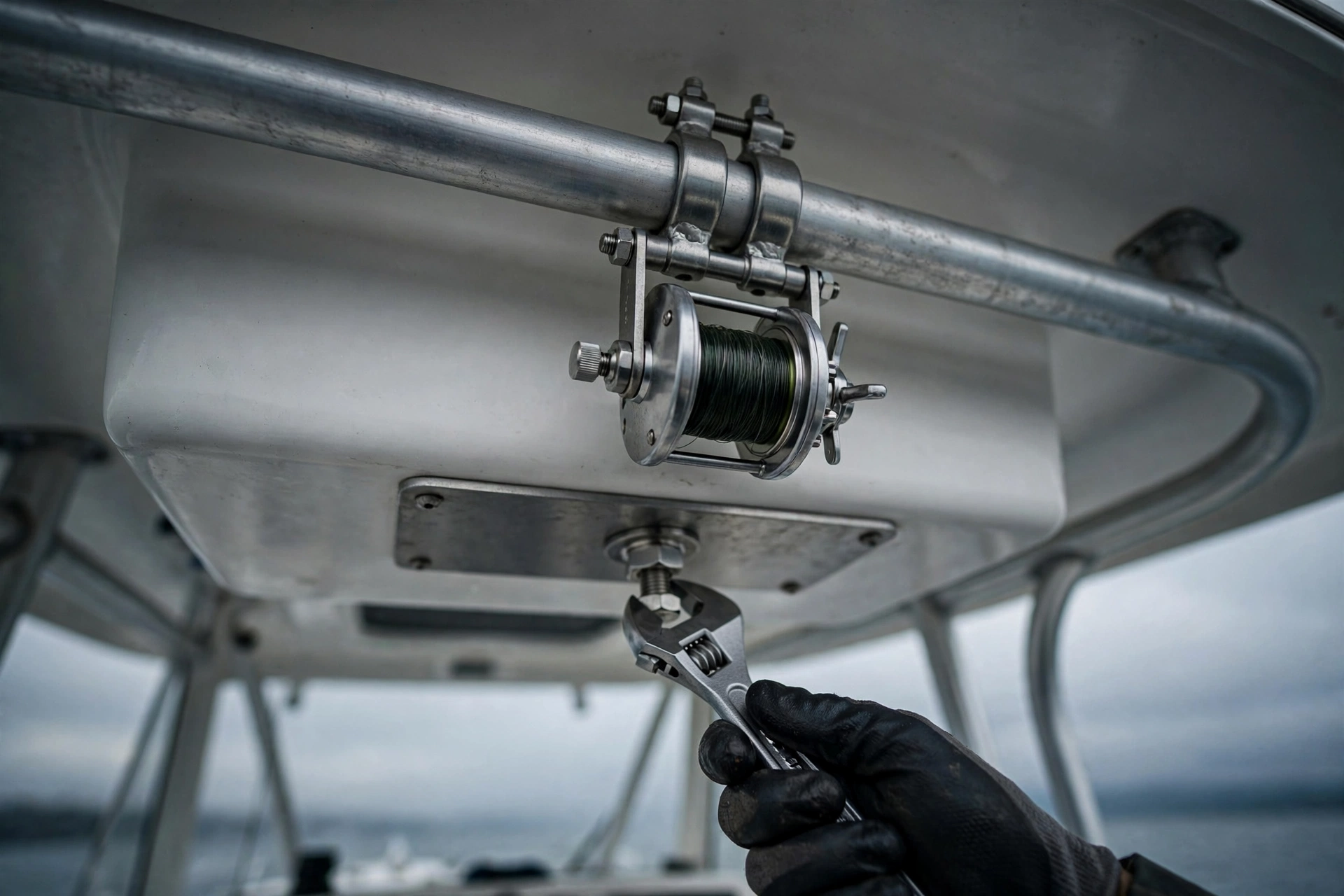 What holds a teaser reel to a cored hardtop or a T-top pipe?, Alltackle.com